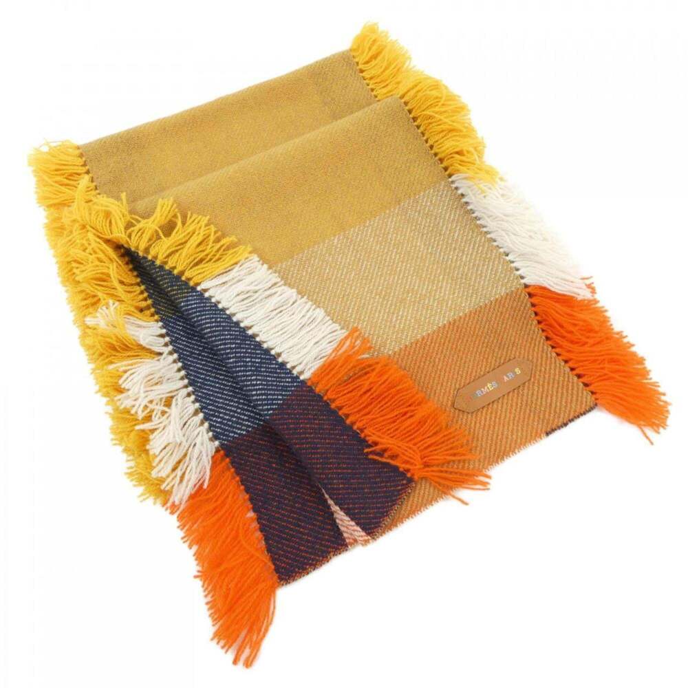 HERMES Cream Scarf